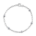 LUXURIANT DIAMOND - Lab Grown Diamant SI-GH SGL zertifiziert Armband ca. 19 cm 925 Silber Rhodiniert ca. 0,55 ct.