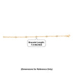 LUXURIANT DIAMOND - Lab Grown Diamant SI-GH SGL zertifiziert Armband ca. 19 cm 925 Silber 750 Gelbgold vermeil ca. 0.55 ct