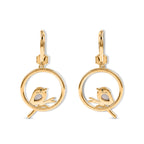 D'Joy Flamingo Mondstein, Schwarzer Spinell Ohrringe 925 Silber Gold ca. 1,00 ct.