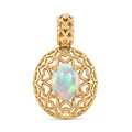 D'Joy AA Natürlicher, äthiopischer Welo Opal Anhänger 925 Silber Gold ca. 0.82 ct