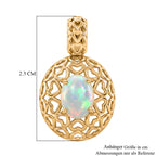 D'Joy AA Natürlicher, äthiopischer Welo Opal Anhänger 925 Silber Gold ca. 0.82 ct
