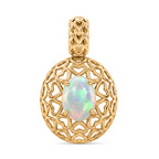 D'Joy AA Natürlicher, äthiopischer Welo Opal Anhänger 925 Silber Gold ca. 0.82 ct