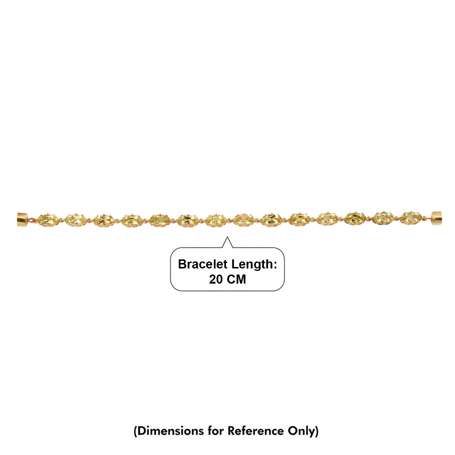 D'Joy AAA Ouro Verde-Quarz Armband ca. 20 cm 925 Silber 750 Gelbgold vermeil ca. 16,29 ct.