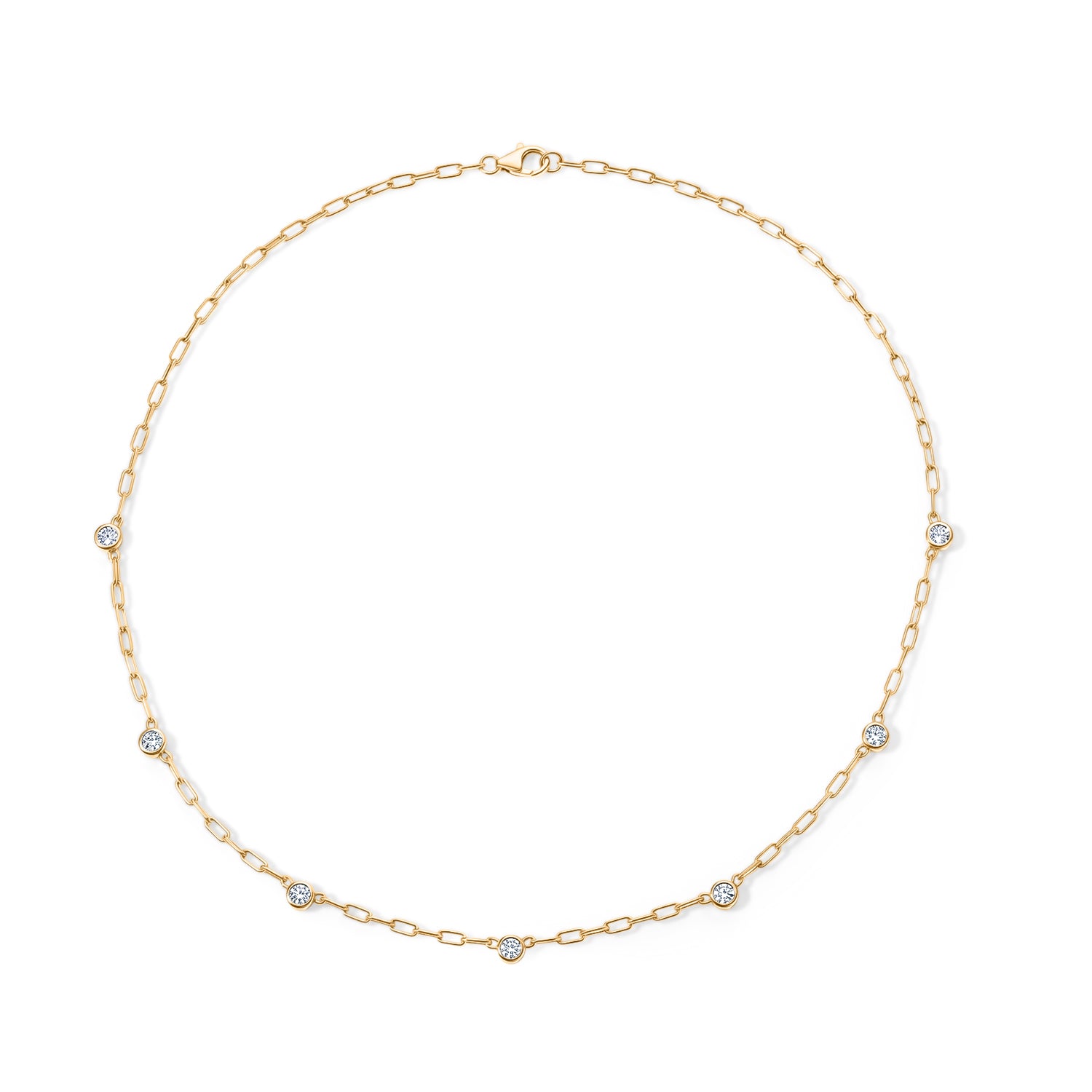 LUXURIANT DIAMOND - Lab Grown Diamant SI-GH SGL zertifiziert Halskette ca. 45 cm 925 Silber 750 Gelbgold vermeil ca. 1,02 ct.