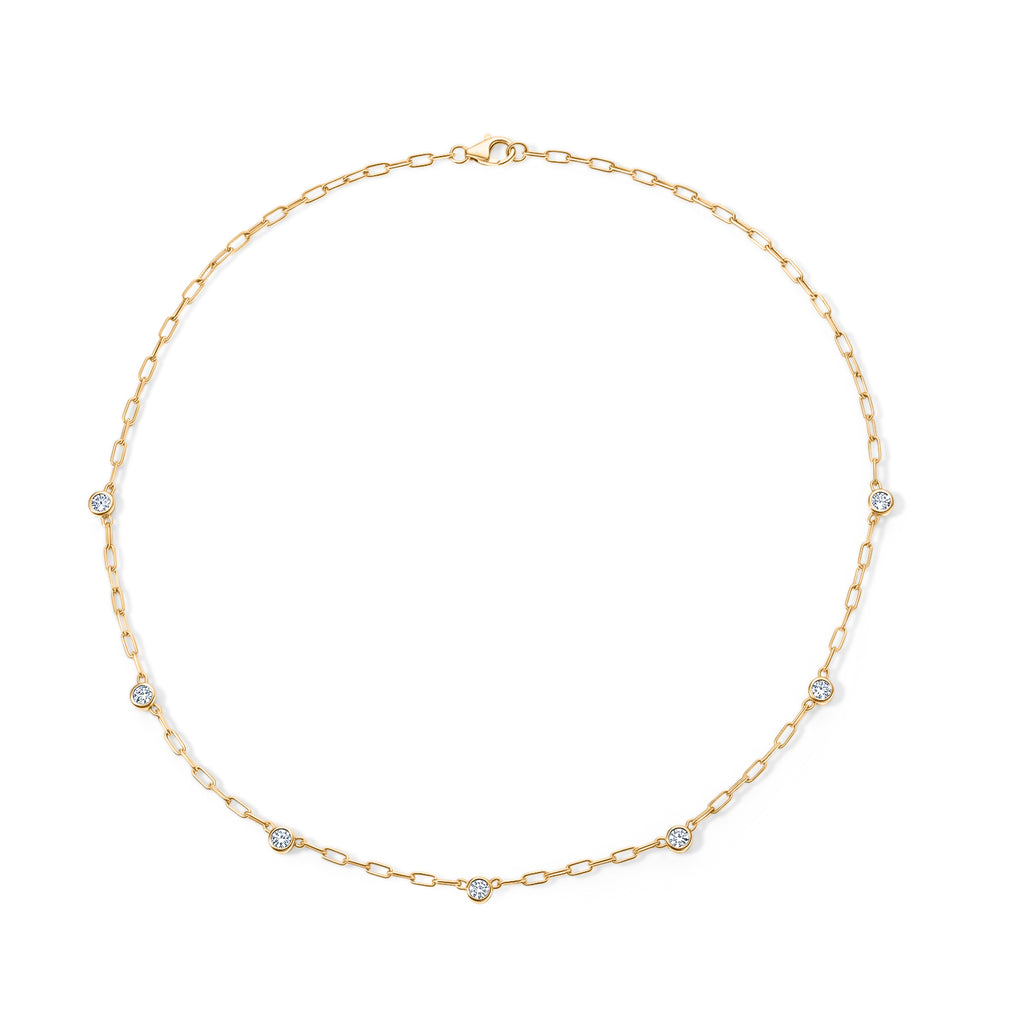 LUXURIANT DIAMOND - Lab Grown Diamant SI-GH Halskette ca. 45 cm 925 Silber 750 Gelbgold vermeil ca. 1,02 ct.