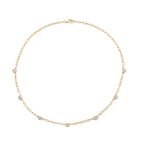 LUXURIANT DIAMOND - Lab Grown Diamant SI-GH Halskette ca. 45 cm 925 Silber 750 Gelbgold vermeil ca. 1,02 ct.