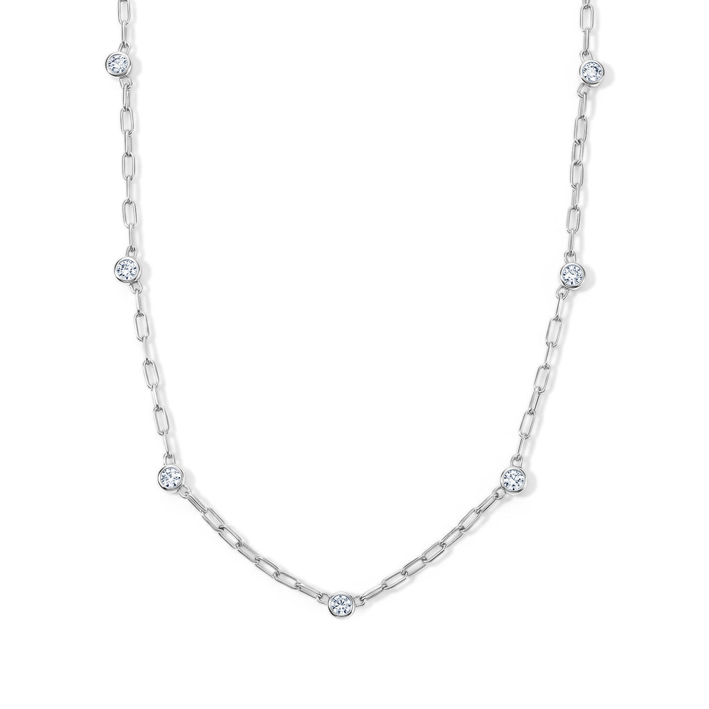 LUXURIANT DIAMOND - Lab Grown Diamant SI-GH Halskette ca. 45 cm 925 Silber Rhodiniert ca. 1,02 ct.