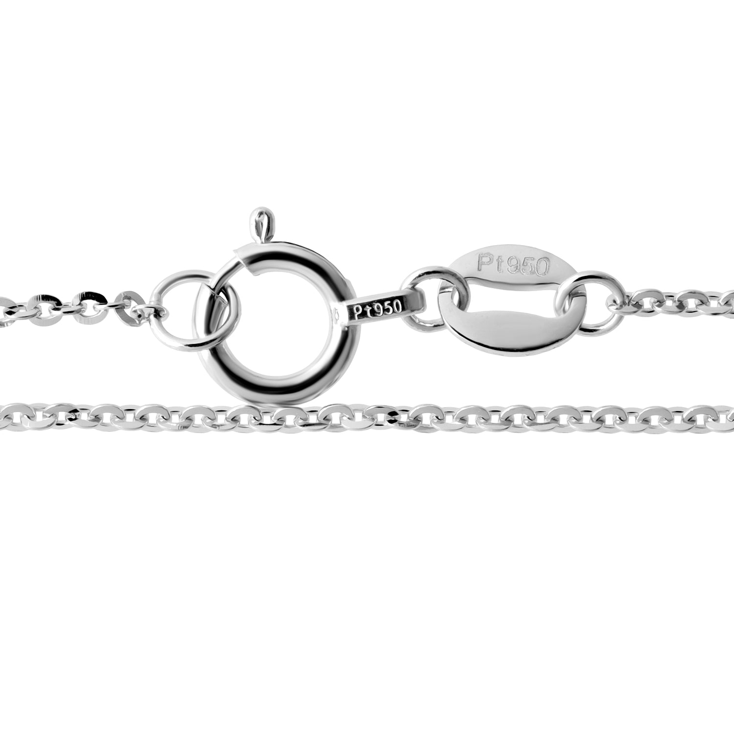 950 Platin Kette ca. 45 cm + 5 cm Extender, ca. 1,80g