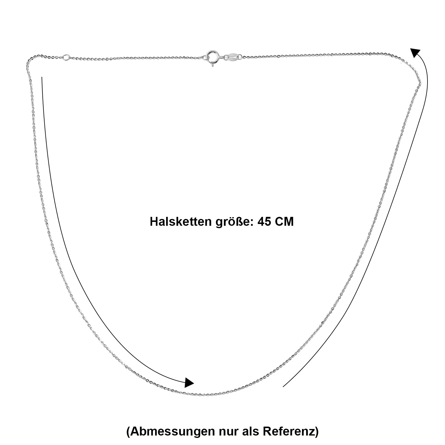 950 Platin Kette ca. 45 cm + 5 cm Extender, ca. 1,80g