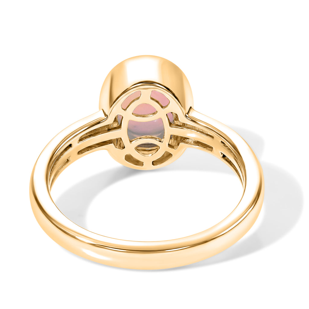 D'Joy AA Natürlicher, äthiopischer Welo Opal Ring 925 Silber 750 Gelbgold vermeil (Größe 18.00) ca. 1,06 ct