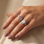 D'Joy AA Natürlicher, äthiopischer Welo Opal Ring 925 Silber 750 Gelbgold vermeil (Größe 18.00) ca. 1,06 ct