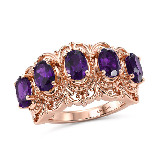 EVER TRUE Schwarzer Spinell Ring 950 Kupfer (Größe 21.00) ca. 3,01 ct