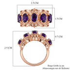 EVER TRUE Afrikanischer Amethyst Ring 950 Kupfer (Größe 20.00) ca. 2,22 ct