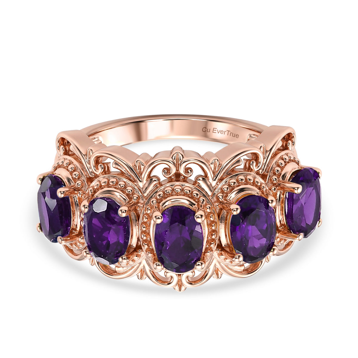 EVER TRUE Schwarzer Spinell, Mosambik Granat Ring 950 Kupfer (Größe 19.00) ca. 2,64 ct