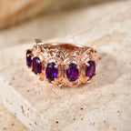 EVER TRUE Afrikanischer Amethyst Ring 950 Kupfer (Größe 17.00) ca. 2,22 ct