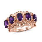 EVER TRUE Afrikanischer Amethyst Ring 950 Kupfer (Größe 17.00) ca. 2,22 ct