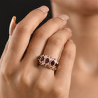EVER TRUE Mosambik Granat Ring 950 Kupfer (Größe 17.00) ca. 2,79 ct