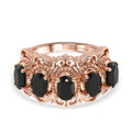 EVER TRUE Schwarzer Spinell Ring 950 Kupfer (Größe 20.00) ca. 3,01 ct