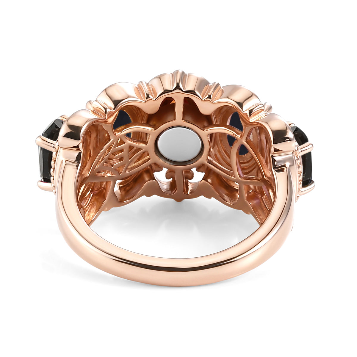 EVER TRUE Schwarzer Spinell, Mosambik Granat Ring 950 Kupfer (Größe 19.00) ca. 2,64 ct