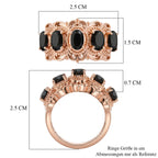 EVER TRUE Schwarzer Spinell Ring 950 Kupfer (Größe 20.00) ca. 3,01 ct