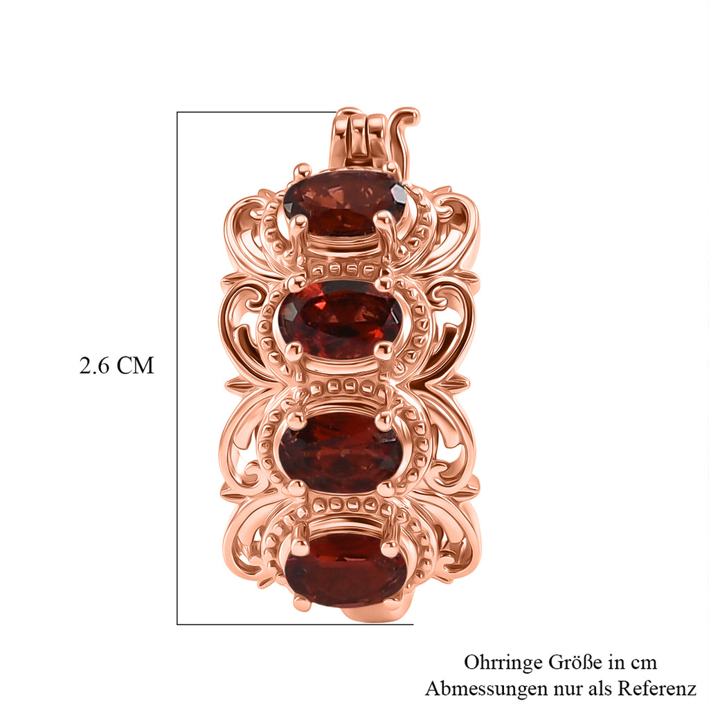 EVER TRUE Mosambik Granat Ohrringe 950 Kupfer ca. 4.47 ct