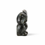 Livmore Hand carved labrodorite gemstone owl size - 6 to 6.5 cm height  colour - dark green