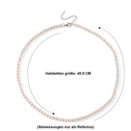 D'Joy Chinesische Akoya-Perle (4.5-5 mm) Halskette ca. Flexibles cm 925 Silber Rhodiniert