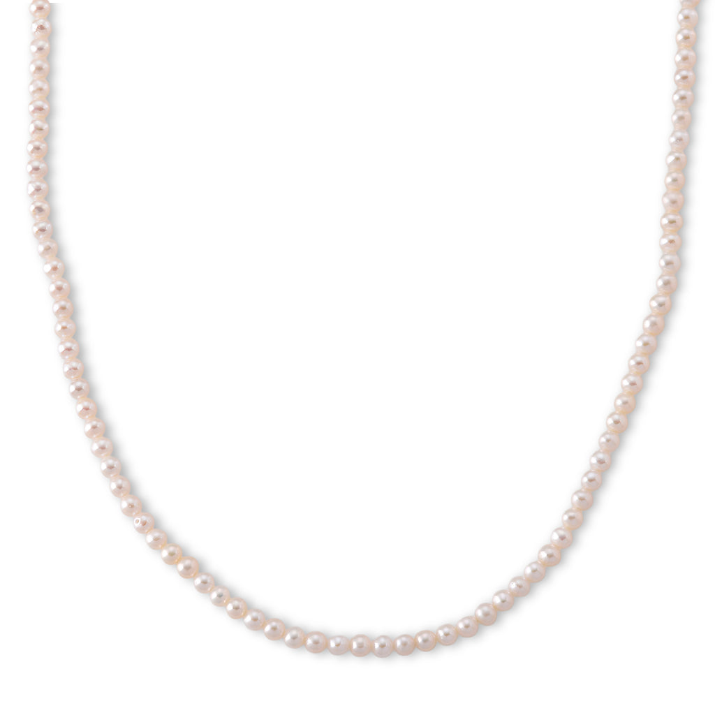 D'Joy Chinesische Akoya-Perle (4.5-5 mm) Halskette ca. Flexibles cm 925 Silber Rhodiniert