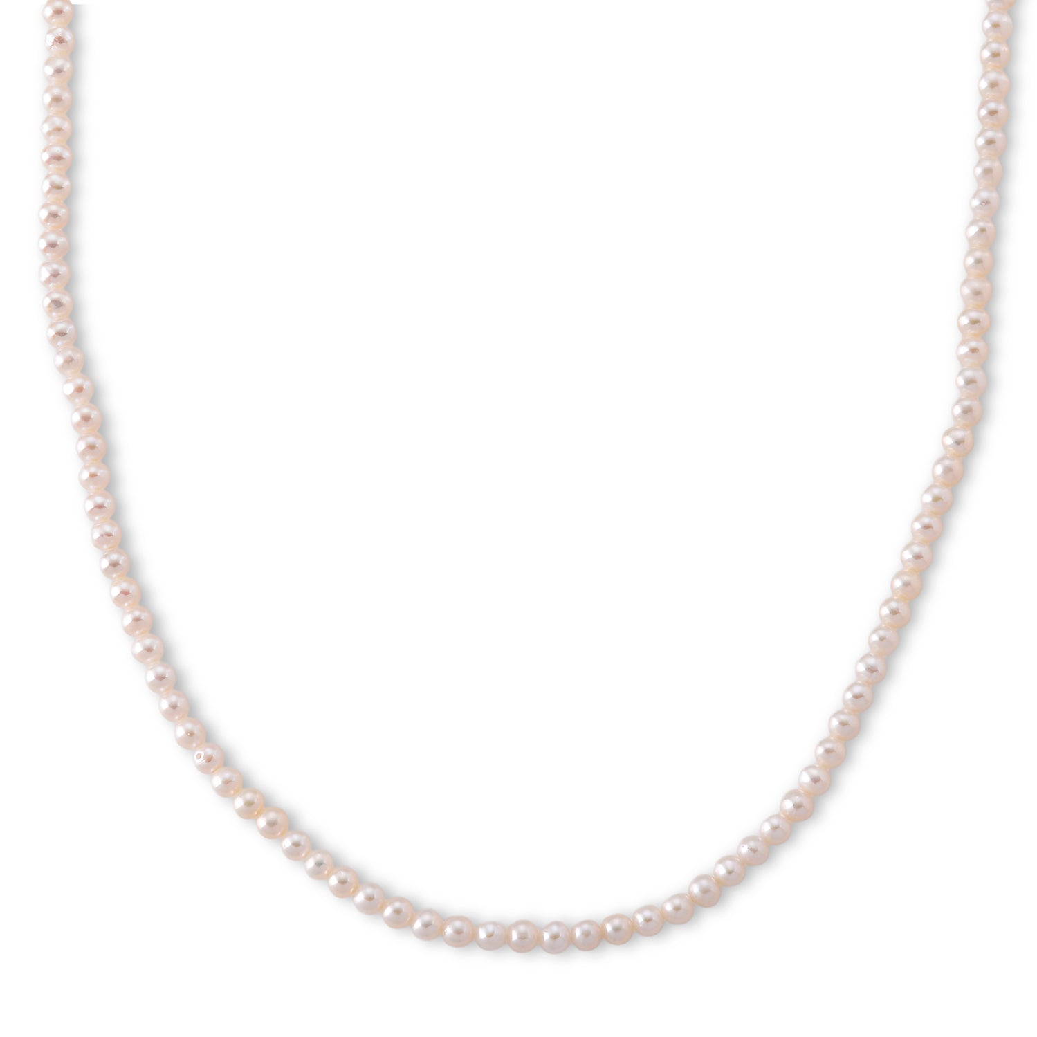 D'Joy Chinesische Akoya-Perle (4.5-5 mm) Halskette ca. Flexibles cm 925 Silber Rhodiniert