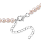 D'Joy Chinesische Akoya-Perle (4.5-5 mm) Halskette ca. Flexibles cm 925 Silber Rhodiniert