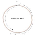 D'Joy Chinesische Akoya-Perle (4.5-5 mm) Halskette ca. Flexibles cm 925 Silber Rhodiniert