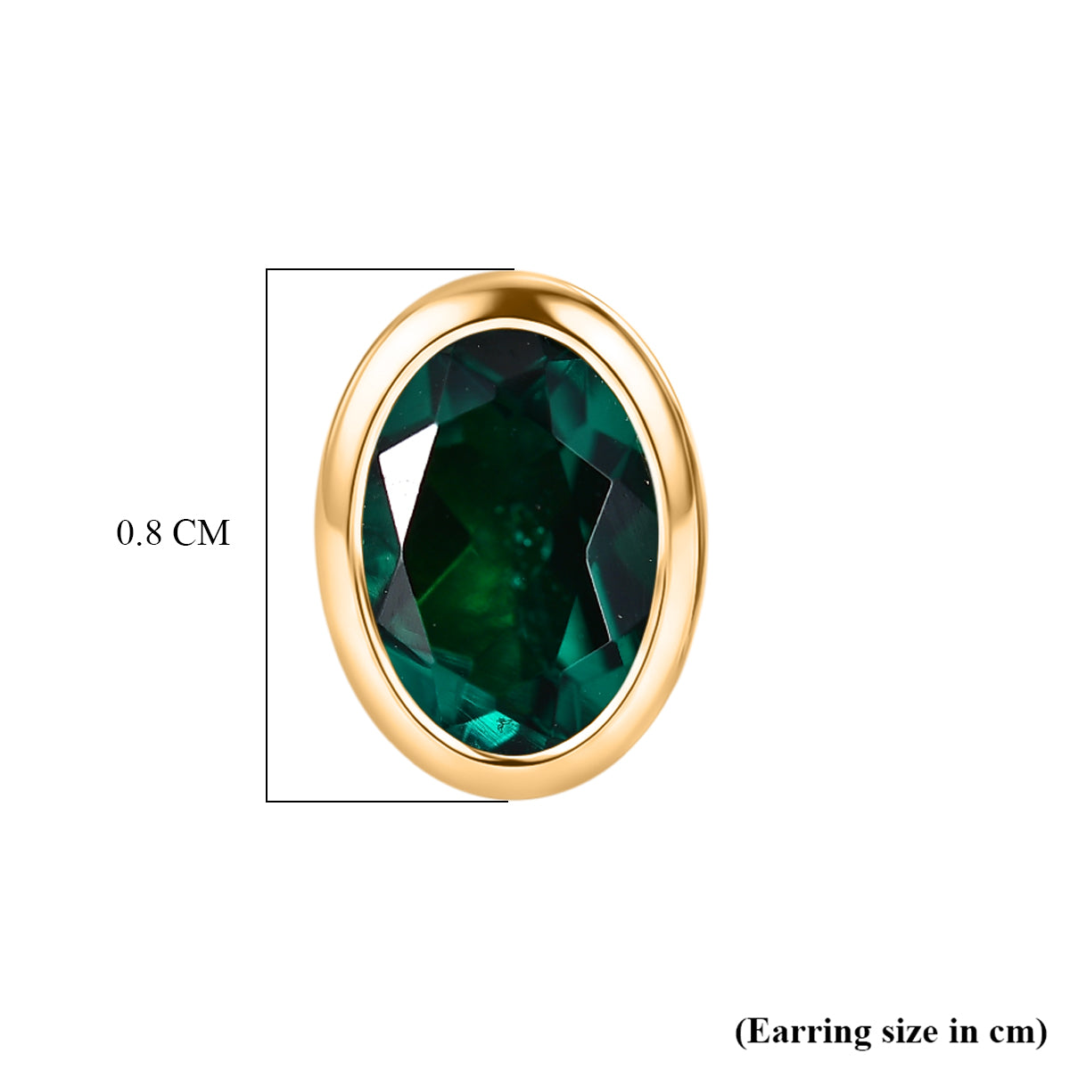 LUXURIANT DIAMOND - AAA Lab Grown Smaragd Ohrringe 925 Silber Gold ca. 0,87 ct.