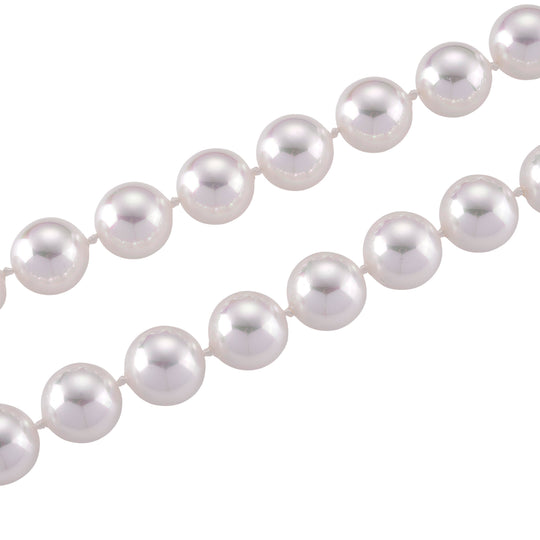 Weiße Muschelkernperle (18 mm) Halskette ca. 50 cm 316L Edelstahl 885.00 ct