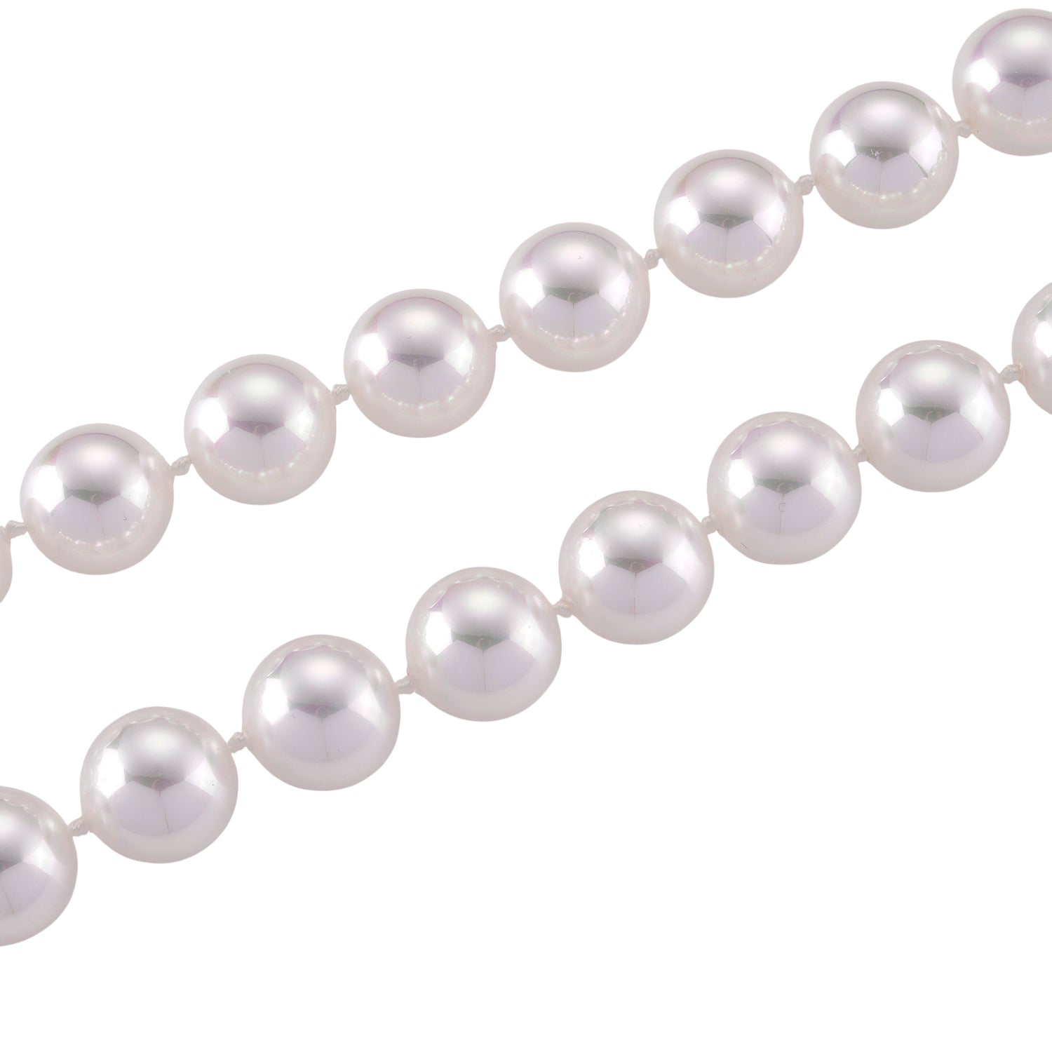 Weiße Muschelkernperle (18 mm) Halskette ca. 50 cm 316L Edelstahl 885.00 ct