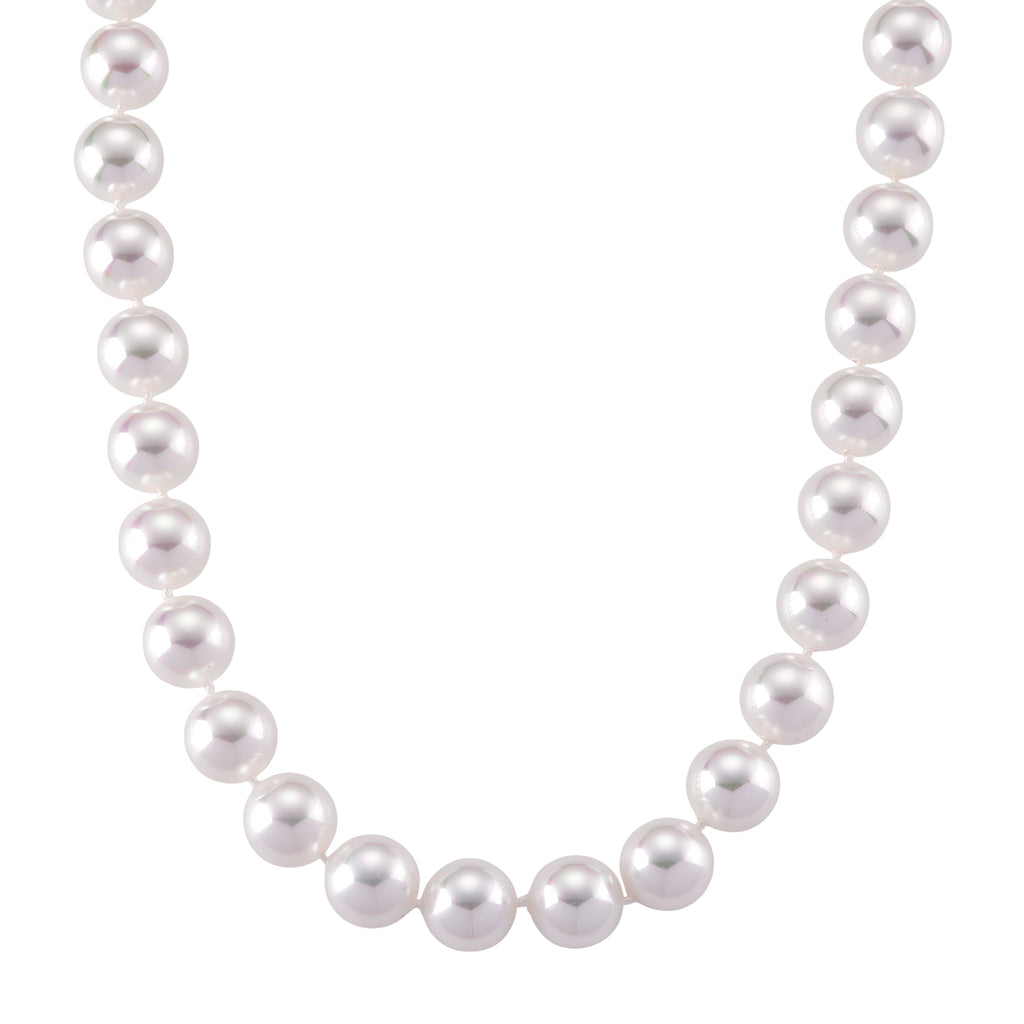 Weiße Muschelkernperle (18 mm) Halskette ca. 50 cm 316L Edelstahl 885.00 ct