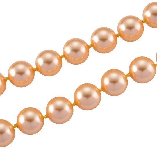 Goldene Muschelkernperle (18 mm) Halskette ca. 50 cm 316L Edelstahl 885.00 ct