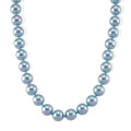 Blauer Muschelkernperle (18 mm) Halskette ca. 50 cm 316L Edelstahl