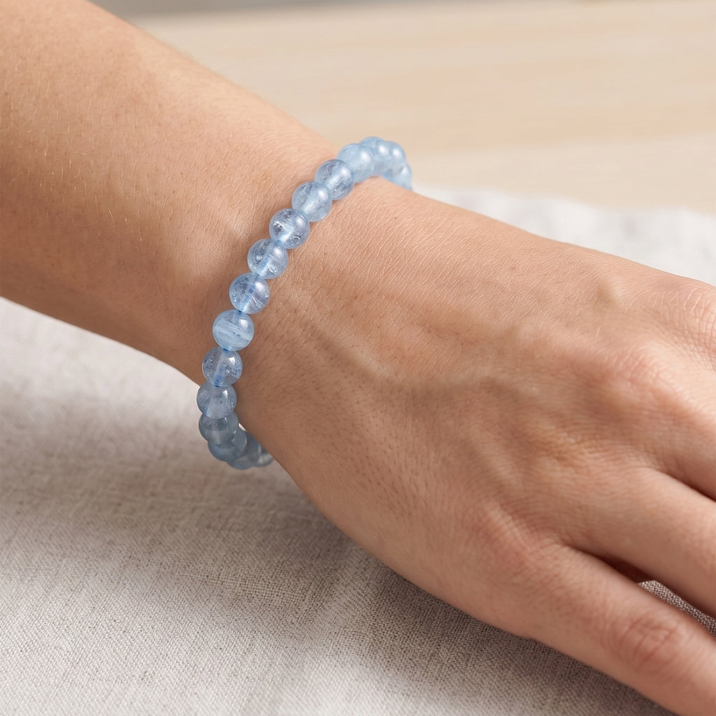 Aquamarin Armband Flexibles (ca. 18-19 cm) ca. 40.00 ct