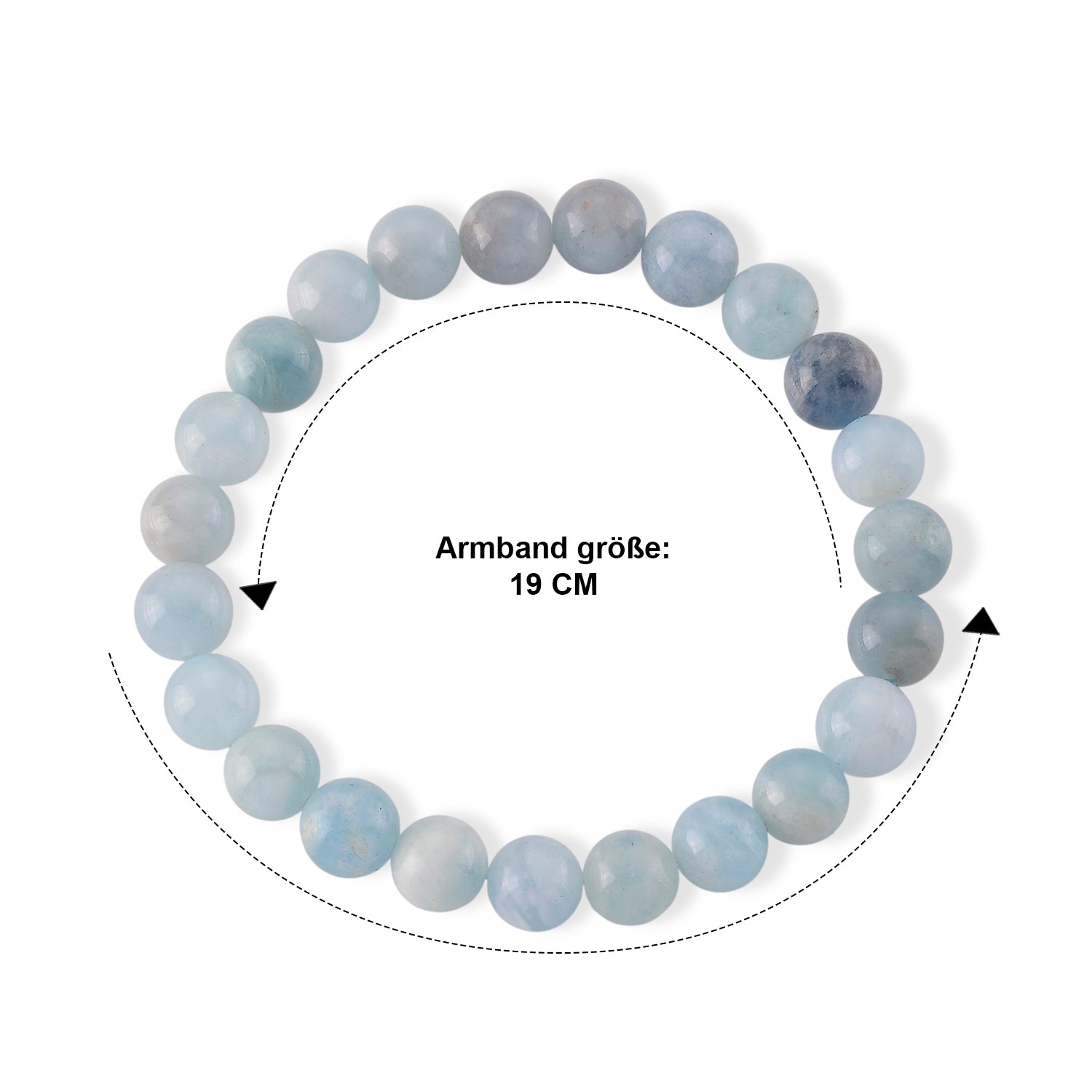 Aquamarin Armband Flexibles (ca.18-19 cm) ca. 110.00 ct