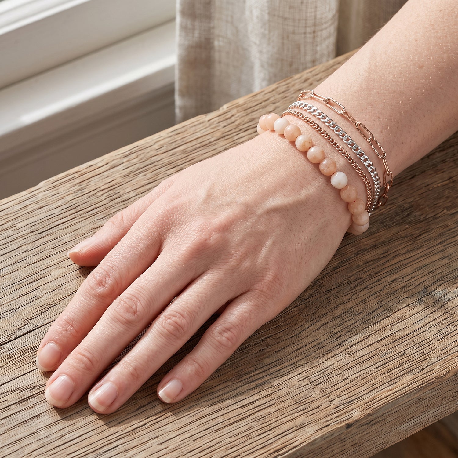 Morganit Armband Flexibles (ca.18-19 cm) ca. 110.00 ct