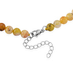 D'Joy Gelber Opal Halskette, flexibel, 316L Edelstahl ca. 140.00 ct