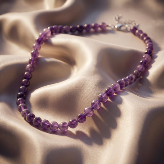 D'Joy Chevron Zweifarbiger Amethyst Halskette ca. Flexibles cm 316L Edelstahl ca. 200.00 ct