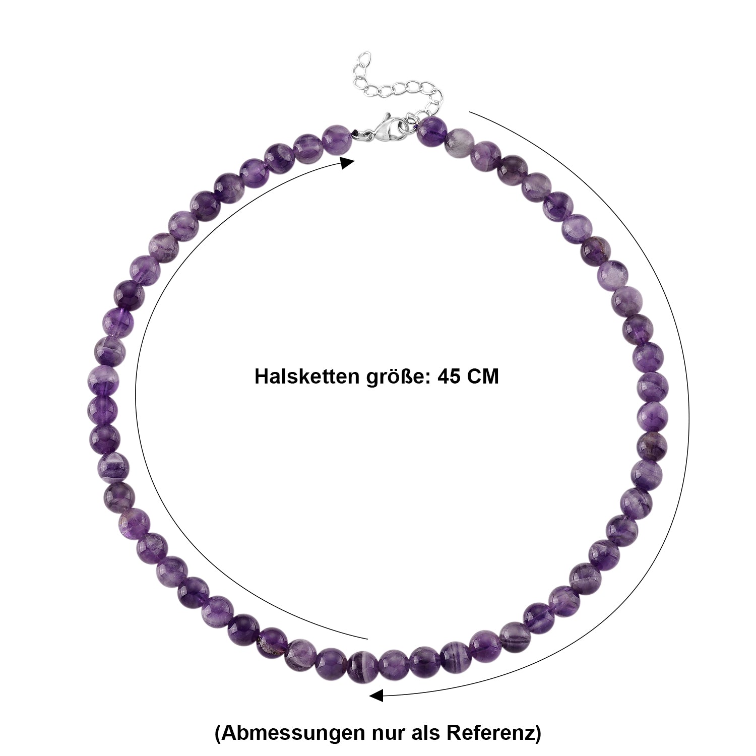 D'Joy Chevron Zweifarbiger Amethyst Halskette ca. Flexibles cm 316L Edelstahl ca. 200.00 ct