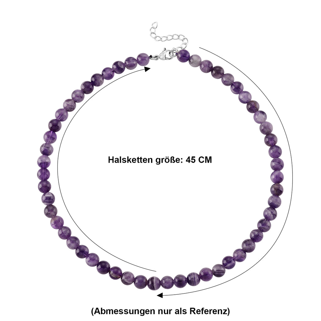 D'Joy Chevron Zweifarbiger Amethyst Halskette ca. Flexibles cm 316L Edelstahl ca. 200.00 ct