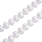 Weiße Muschelkernperle (19x16 mm) Halskette ca. 50 cm 316L Edelstahl 885.00 ct