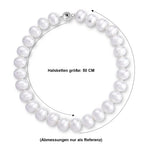 Weiße Muschelkernperle (19x16 mm) Halskette ca. 50 cm 316L Edelstahl 885.00 ct