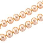 Goldene Muschelkernperle (19x16 mm) Halskette ca. 50 cm 316L Edelstahl 885.00 ct
