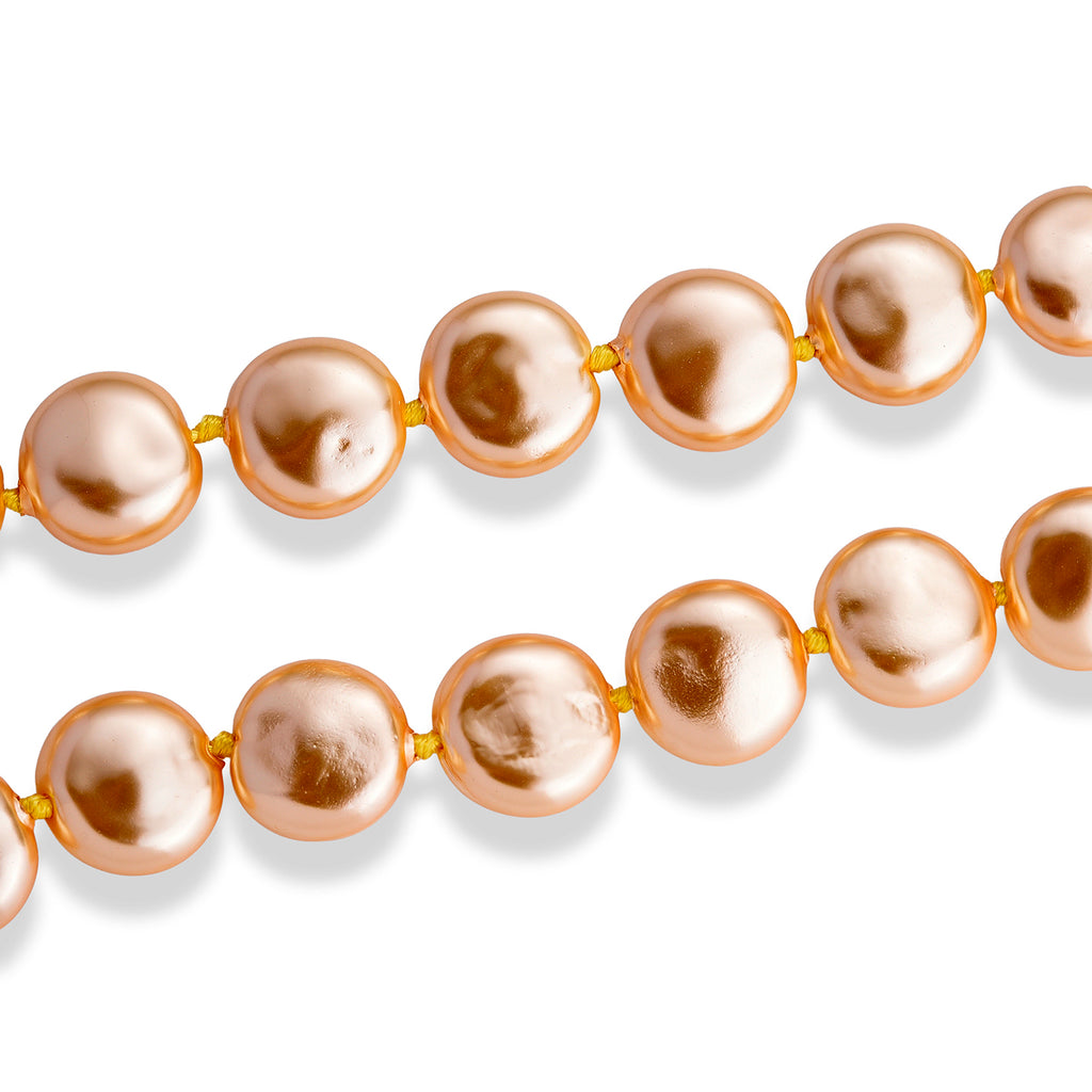 Goldene Muschelkernperle (20 mm) Halskette ca. 49.5 cm 316L Edelstahl 565.00 ct