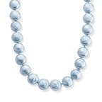 Blauer Muschelkernperle (20 mm) Halskette ca. 49.5 cm 316L Edelstahl 565.00 ct