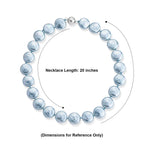 Blauer Muschelkernperle (20 mm) Halskette ca. 49.5 cm 316L Edelstahl 565.00 ct